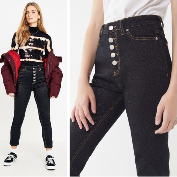 Urban Outfitters Denim - BDG Urban Outfitters Sz29 Lurex Glitter Crop Jeans